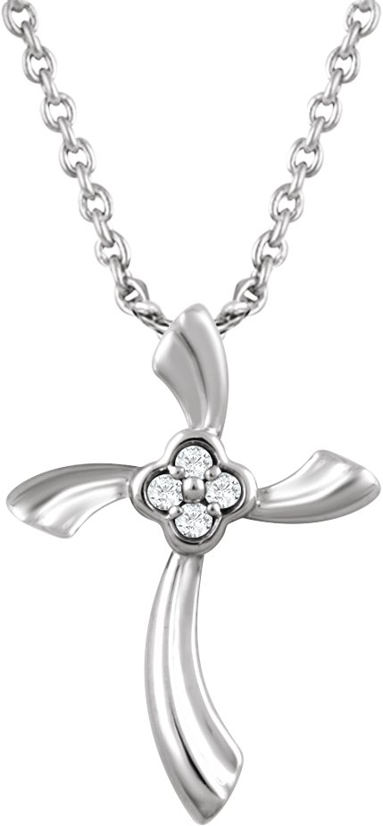 Wavy Cross Necklace