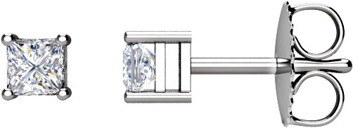 Square 4-Prong Stud Earrings