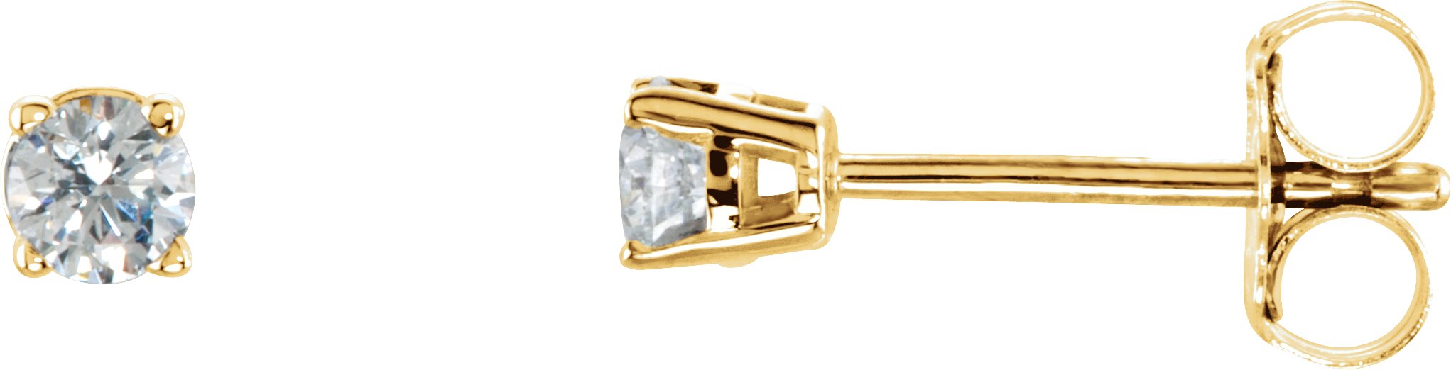 Round 4-Prong Stud Earrings