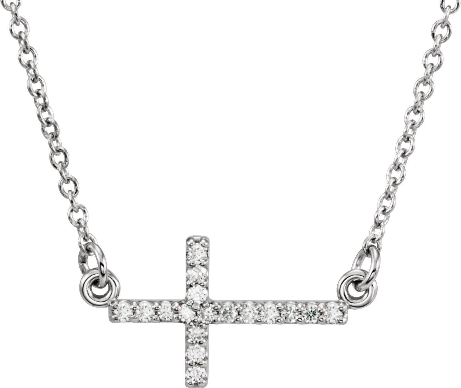 Sideways Cross Necklace or Center