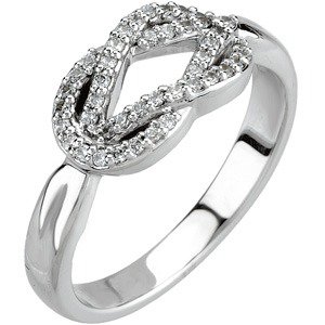 Accented Knot Ring
