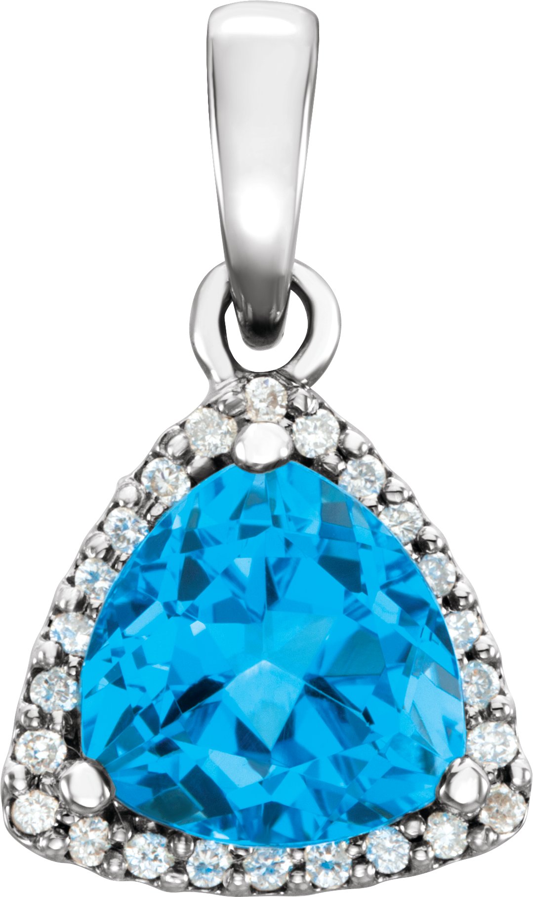 Trillion Halo-Style Pendant