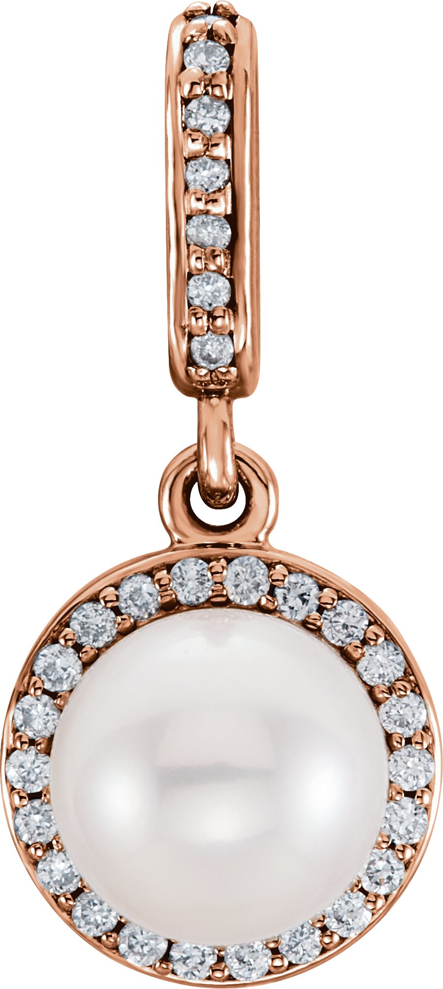 Halo-Style Pearl Pendant