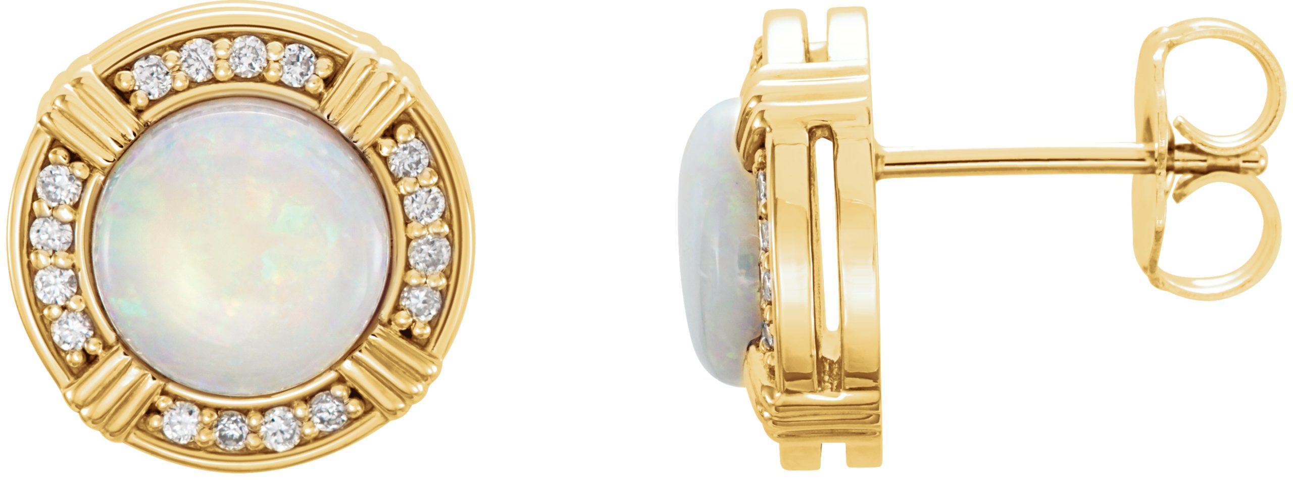 Bezel-Set Halo-Style Earrings