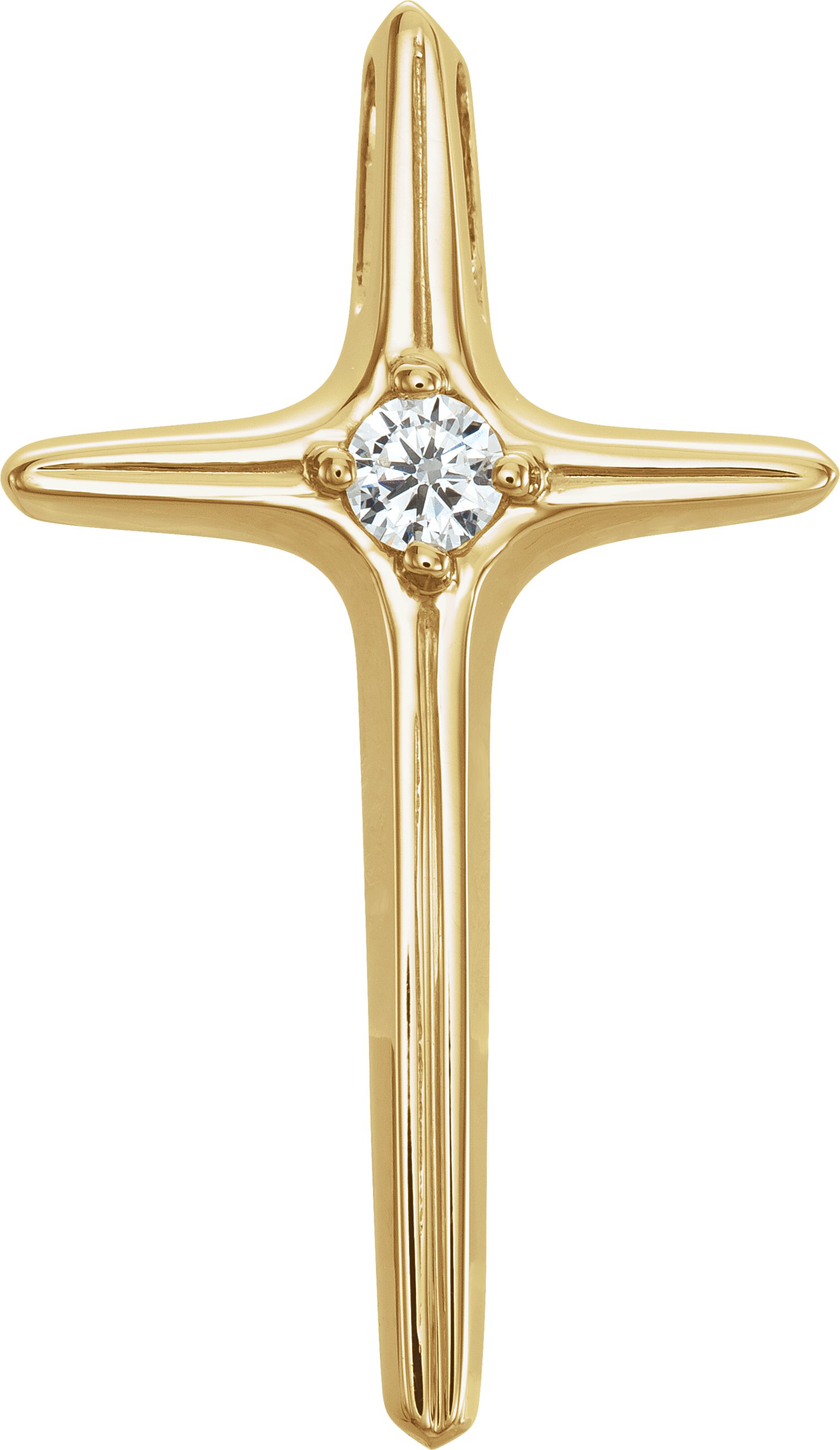 Solitaire Cross Pendant