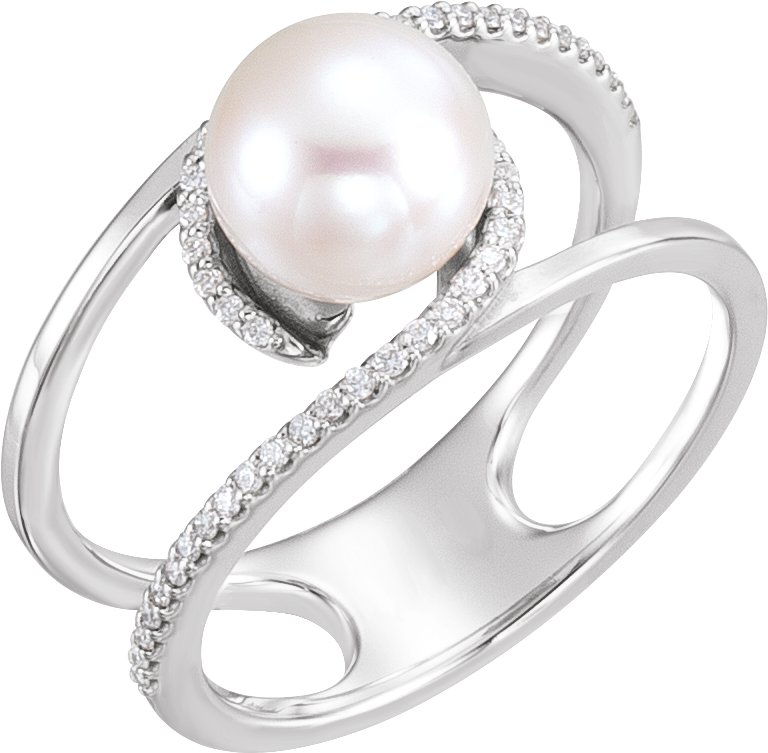 Pearl Negative Space Ring