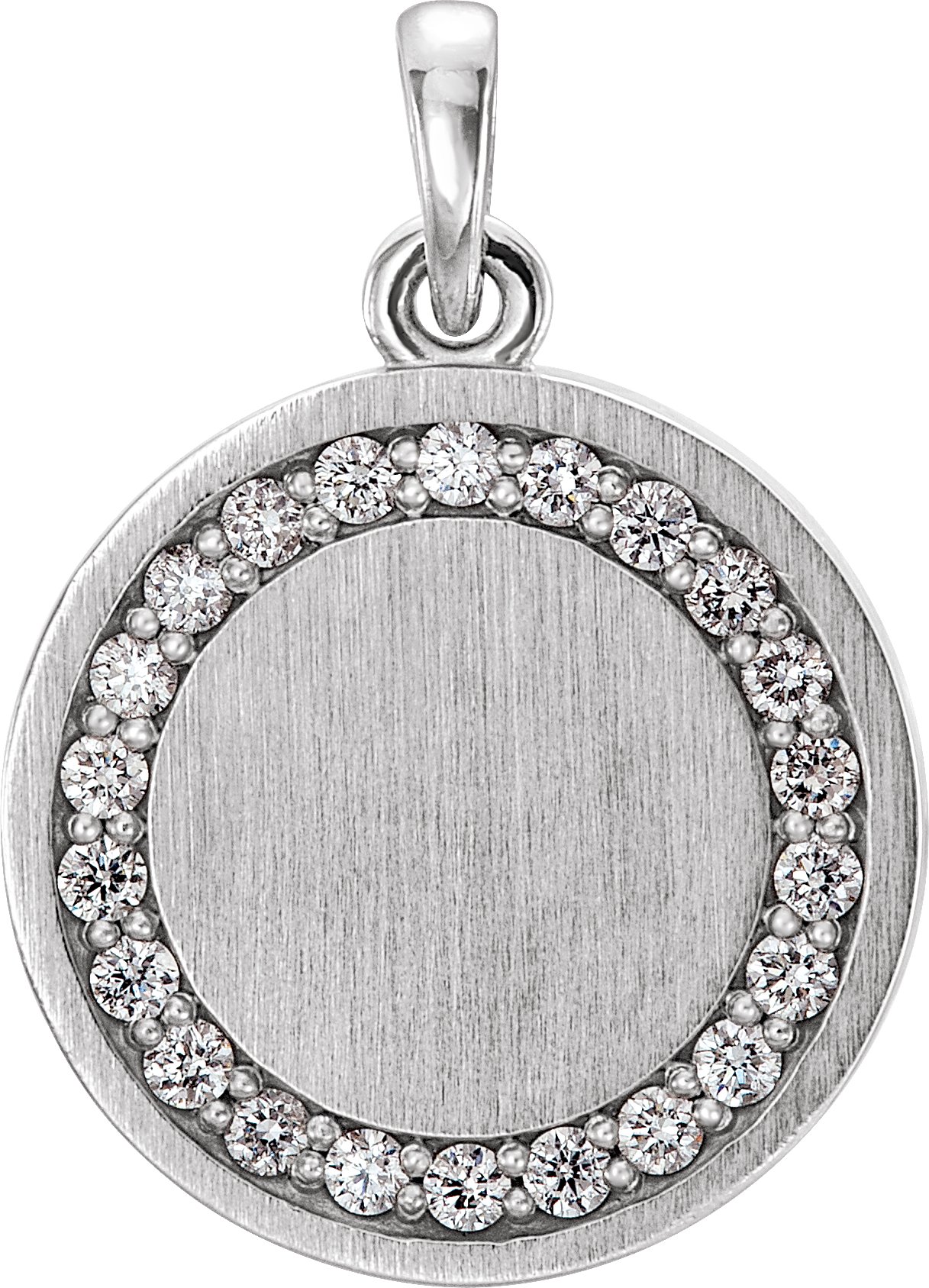 Engravable Halo-Style Necklace or Pendant