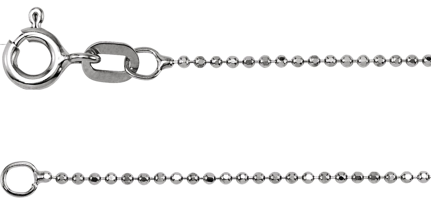 1 mm Diamond-Cut Bead Chain