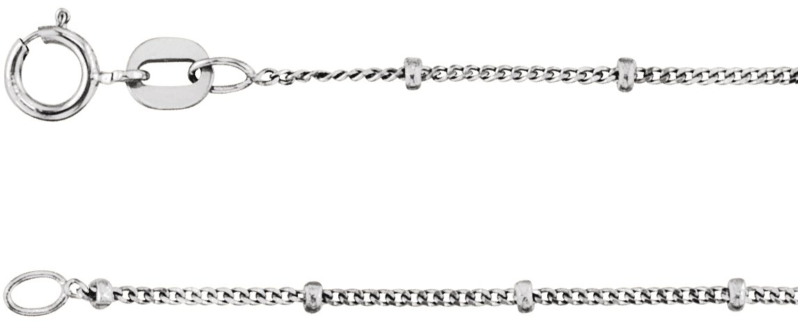 1 mm Beaded Curb Chain