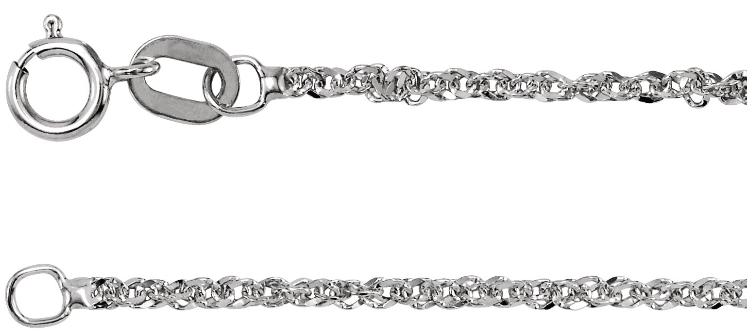 1.7 mm Diamond-Cut Singapore Chain
