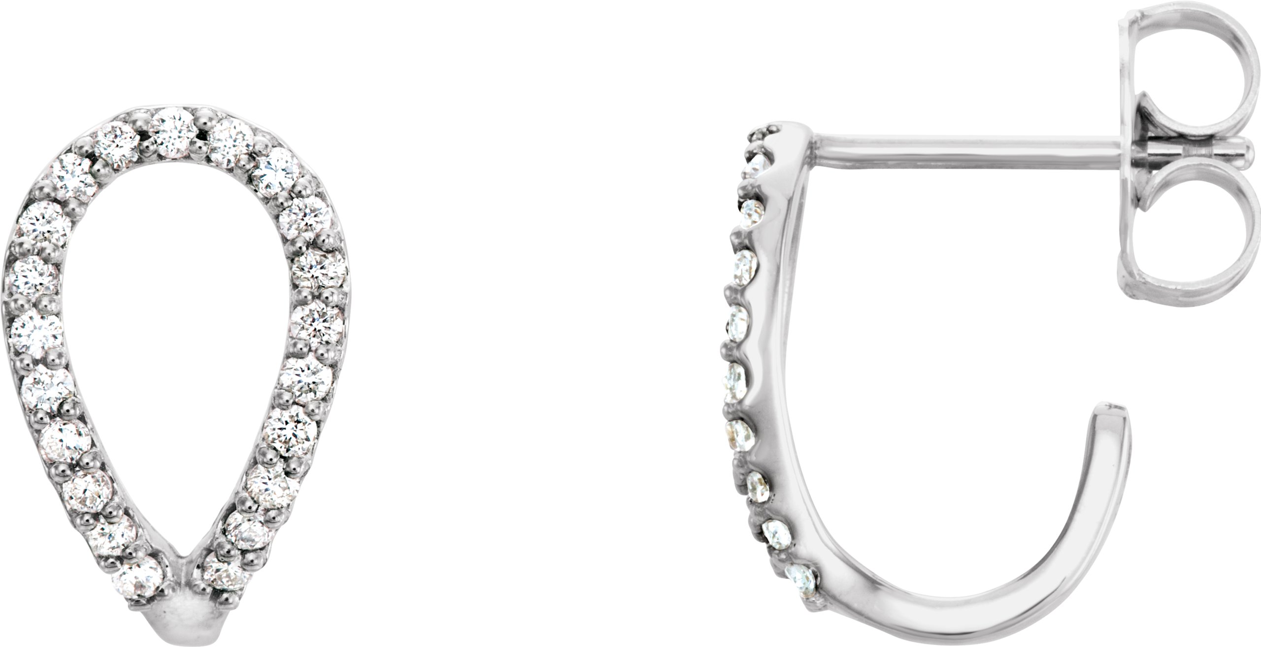 Geometric J-Hoop Earrings
