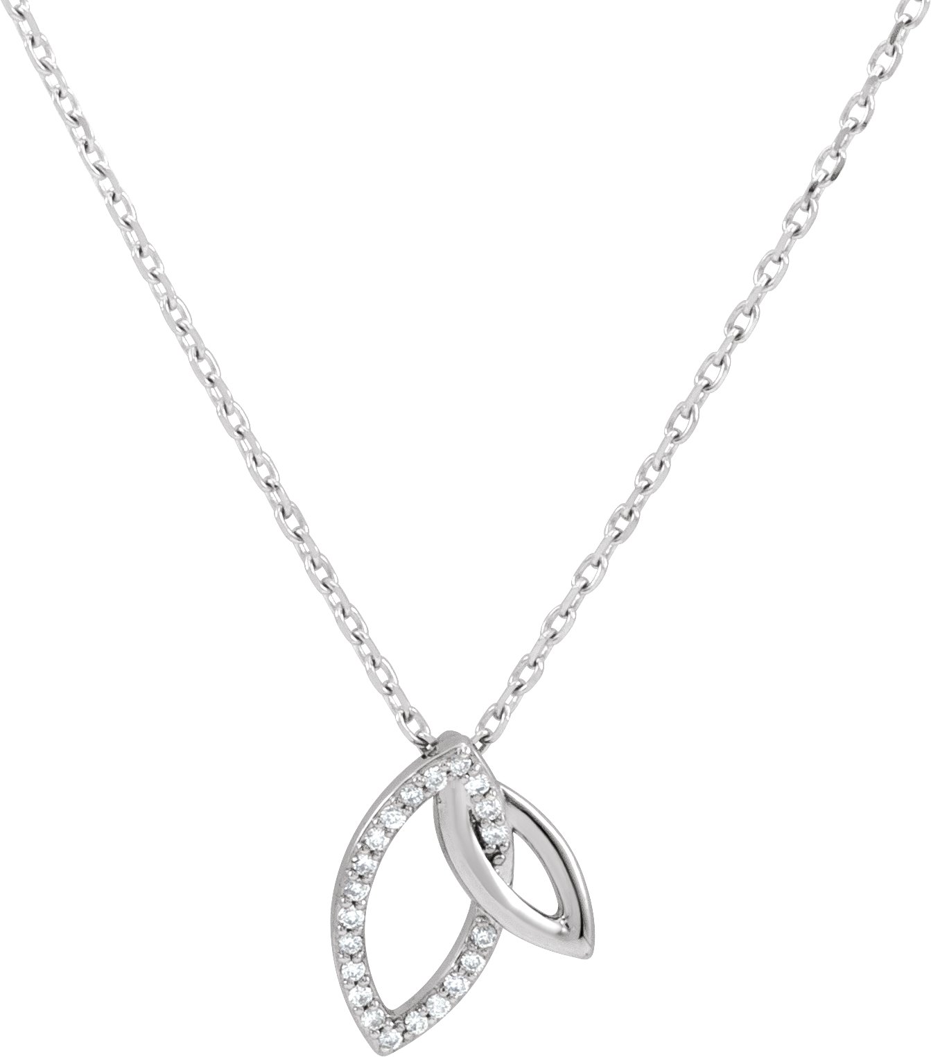 Double Leaf Necklace or Pendant