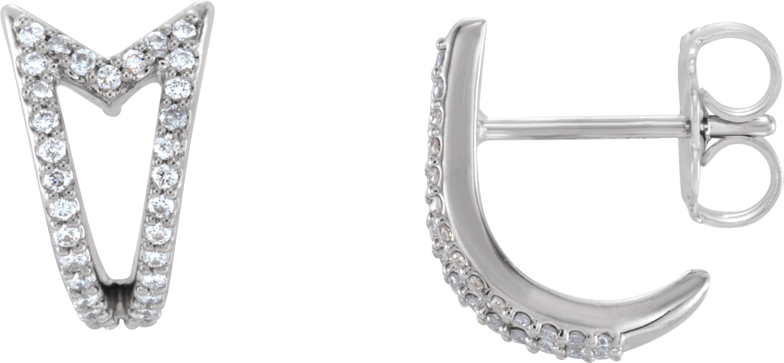 Geometric J-Hoop Earrings