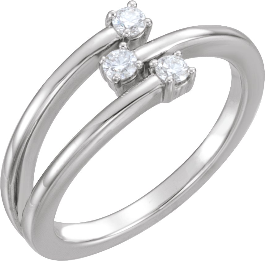 Three-Stone Bypass Ring