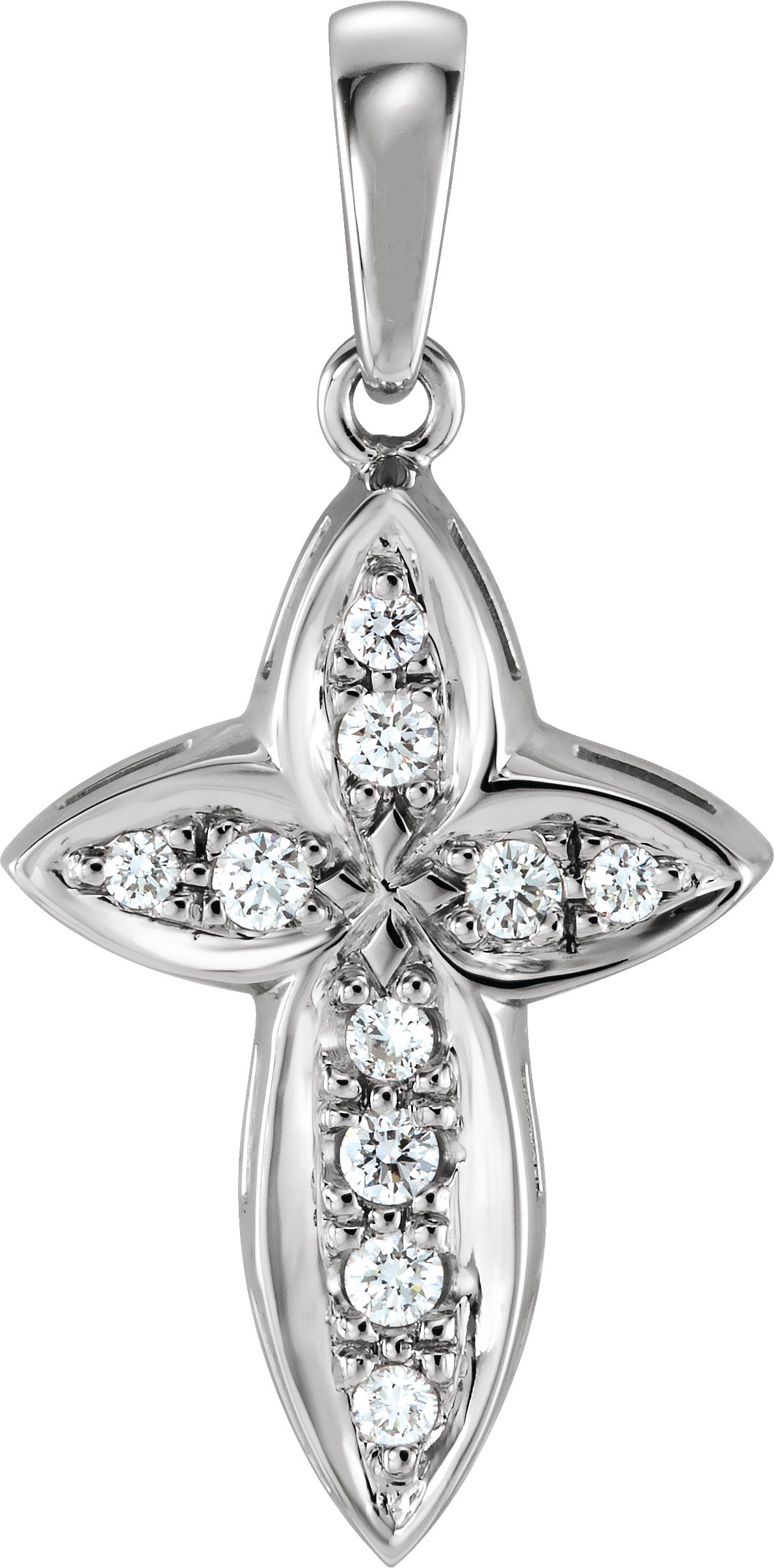 Bright-Cut Cross Pendant