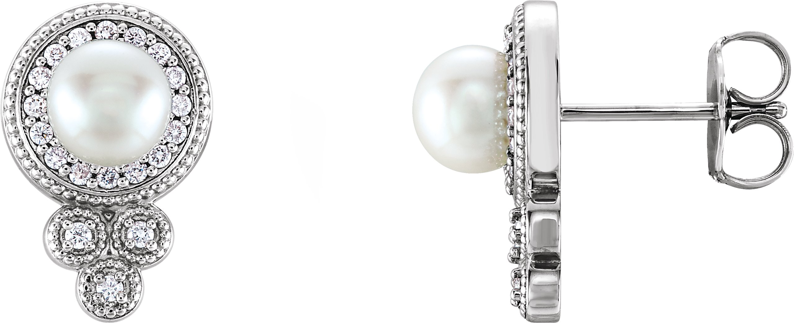 Granulated Pearl Earrings