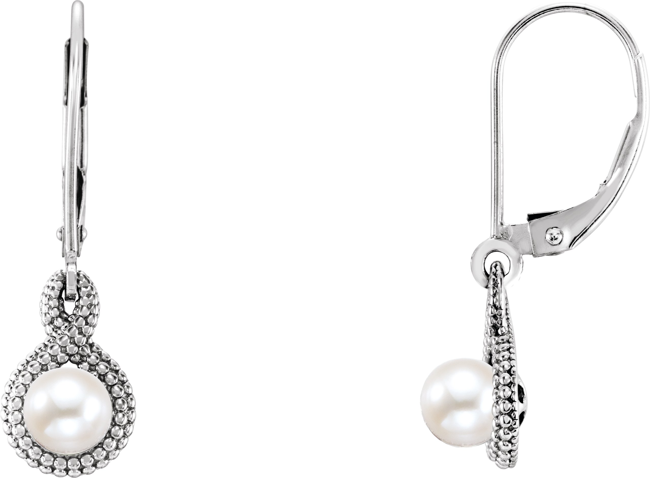 Beaded Pearl Earrings