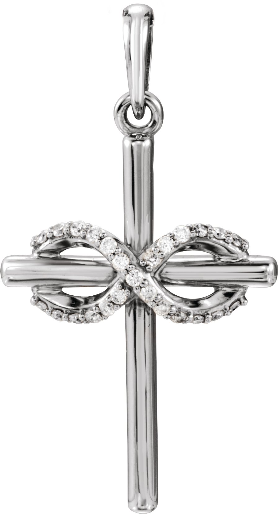 Infinity-Inspired Cross Pendant