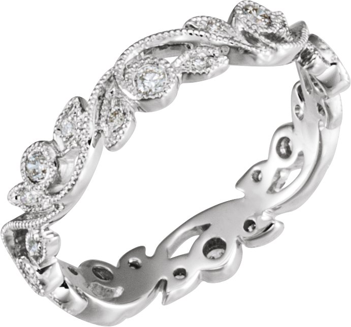 Milgrain Sculptural Eternity Band