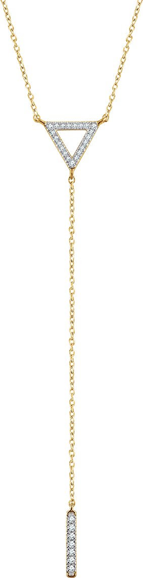 Triangle & Bar Y Necklace