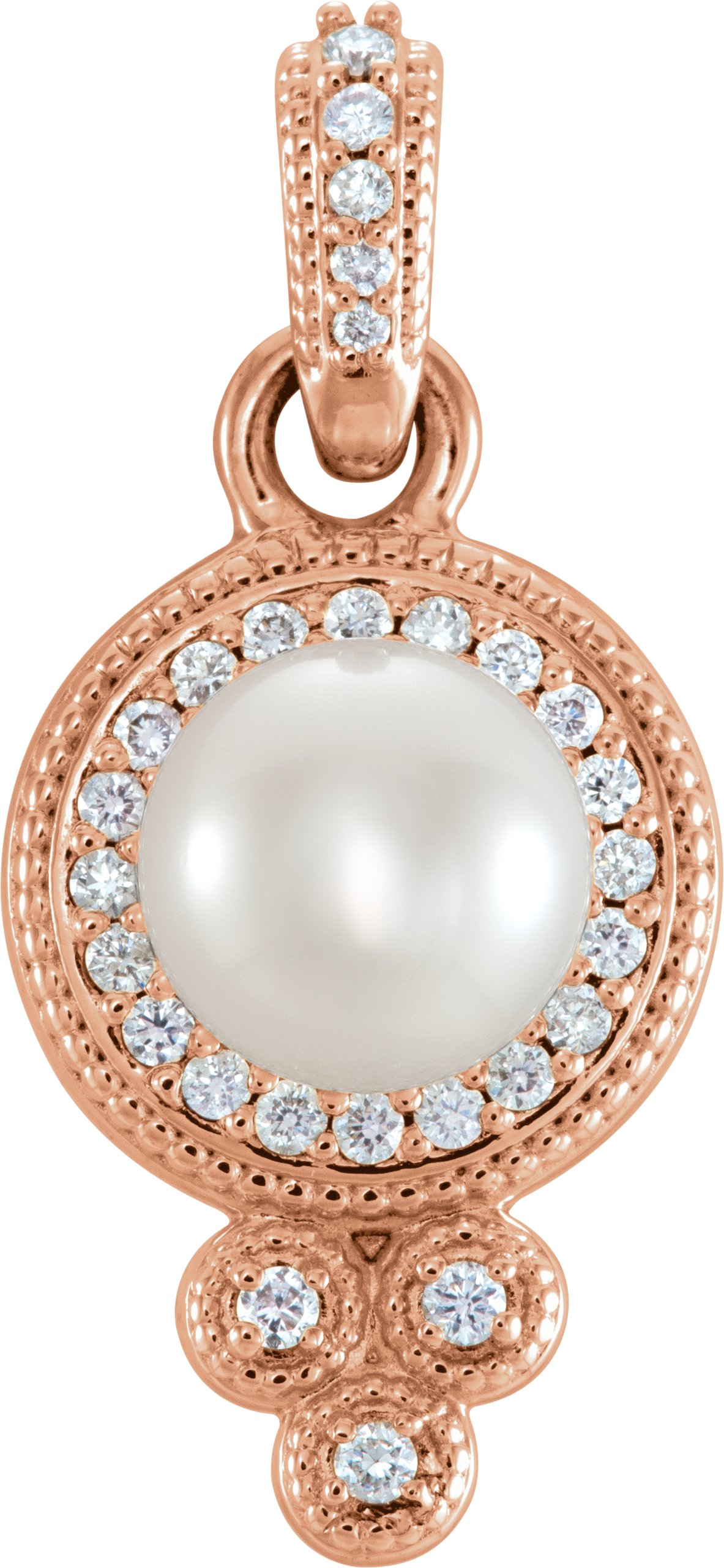 Halo-Style Pearl Pendant