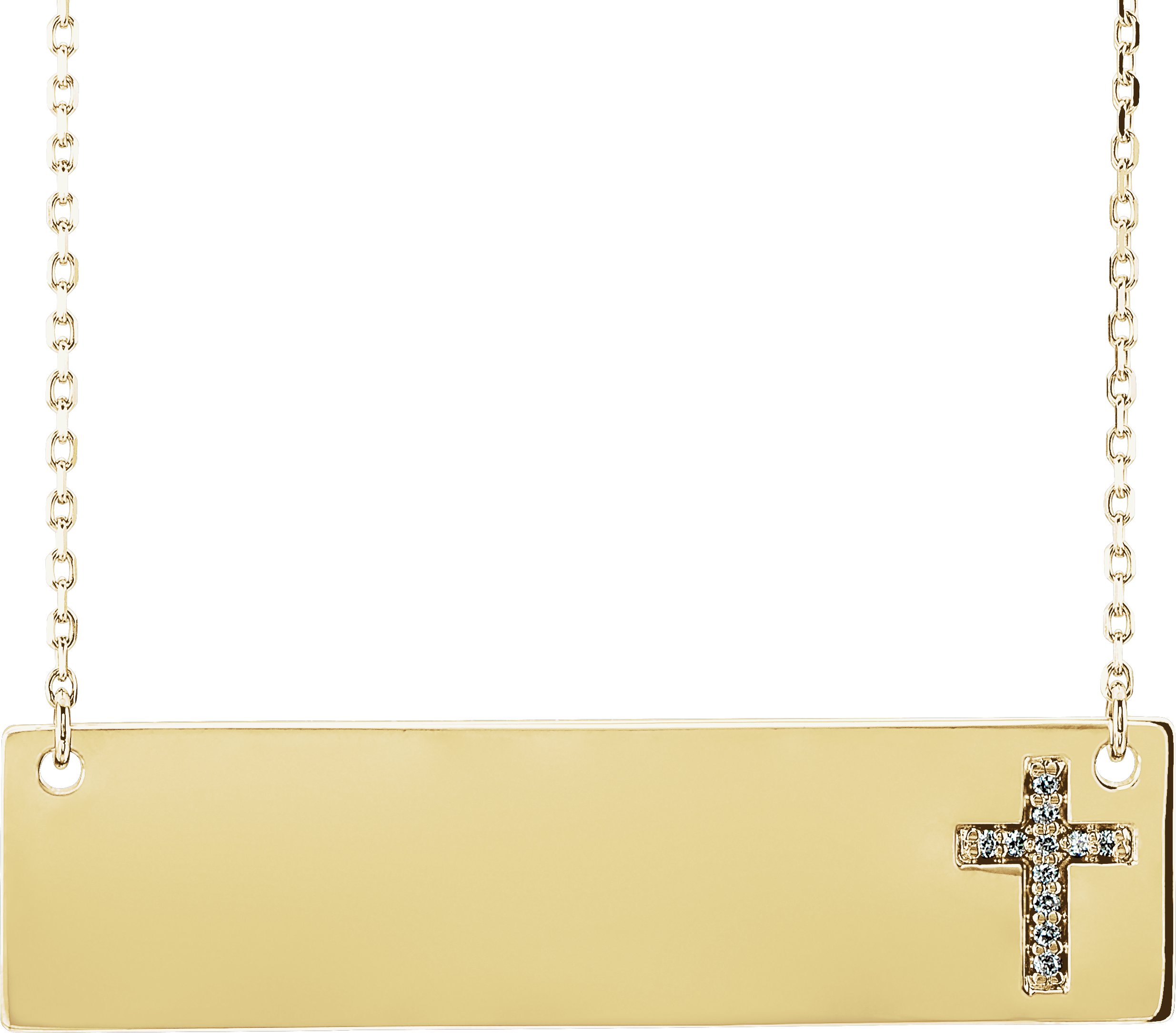 Engravable Cross Necklace