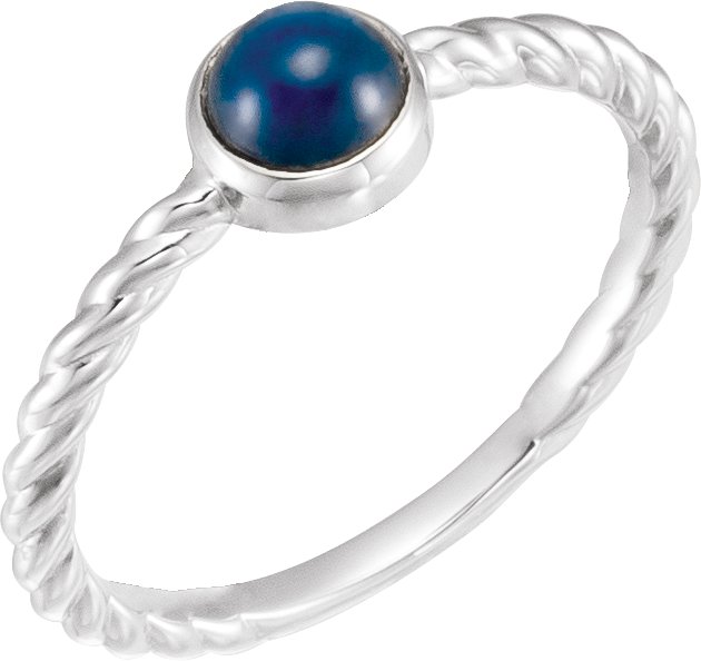 Bezel-Set Rope Ring