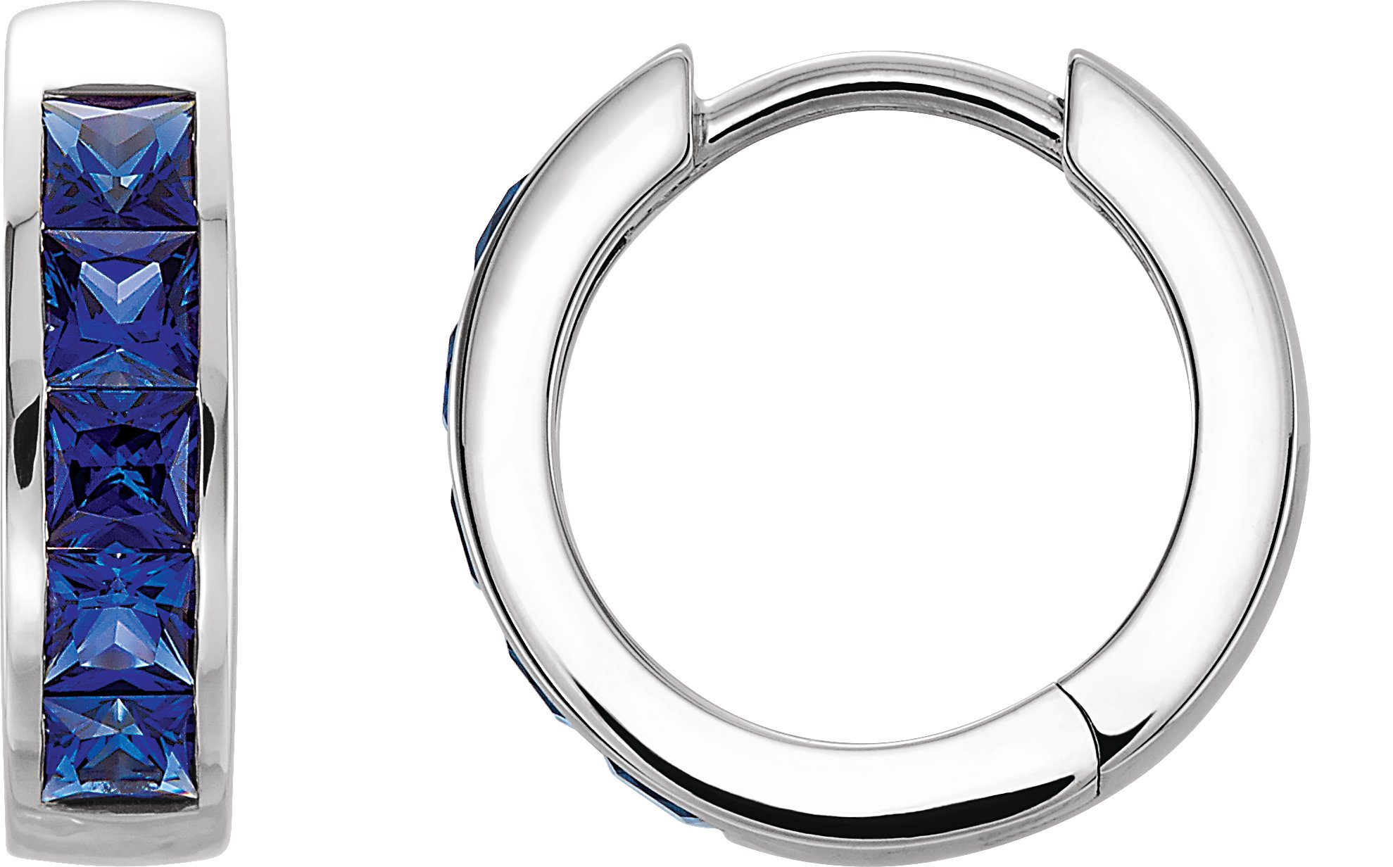 Channel-Set Hoop Earrings
