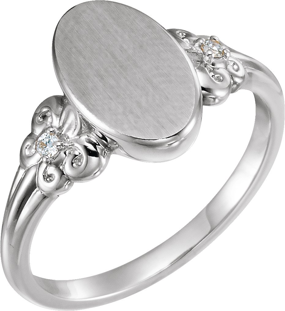 Oval Fleur-de-lis Signet Ring