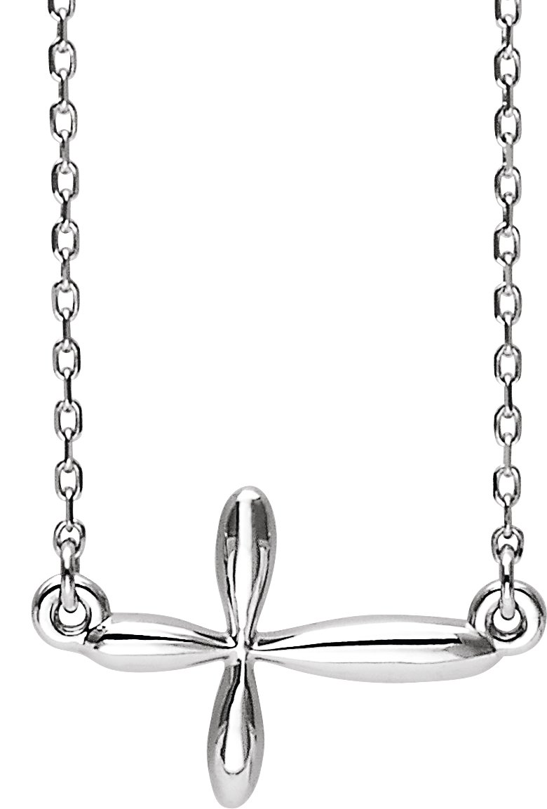 Sideways Cross Necklace or Center