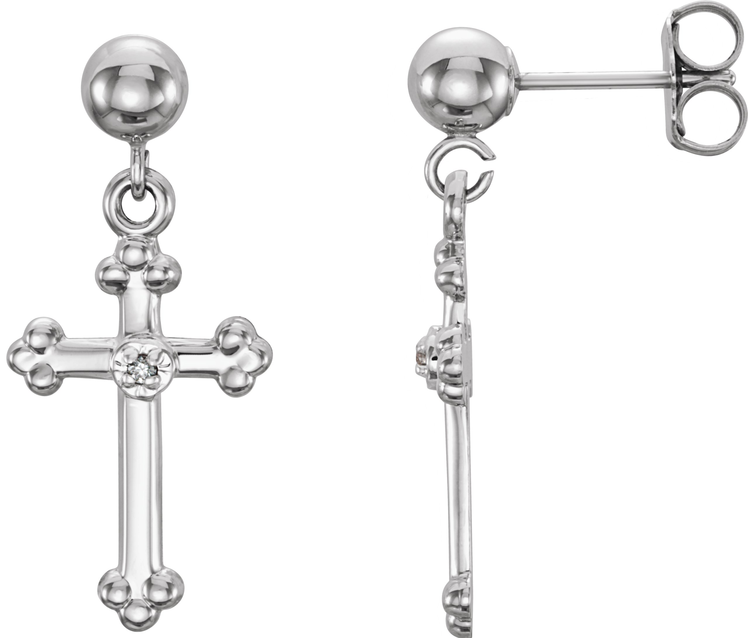 Accented Cross Earrings