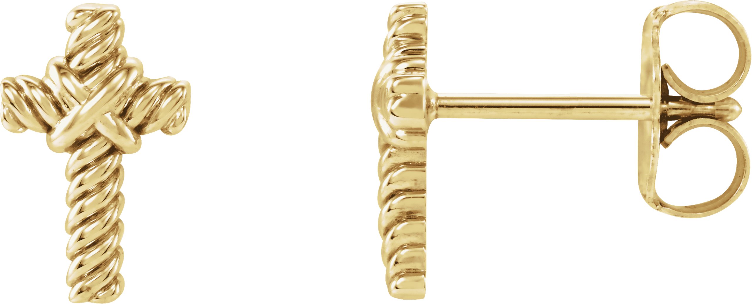 Rope Cross Earrings