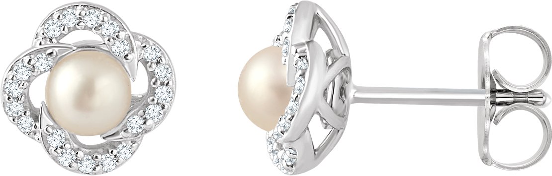 Halo-Style Pearl Earrings