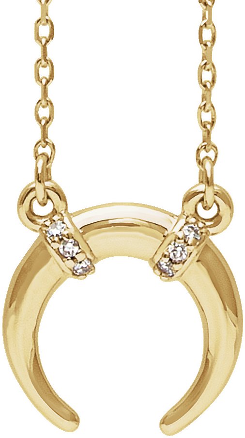 Accented Crescent Necklace or Center