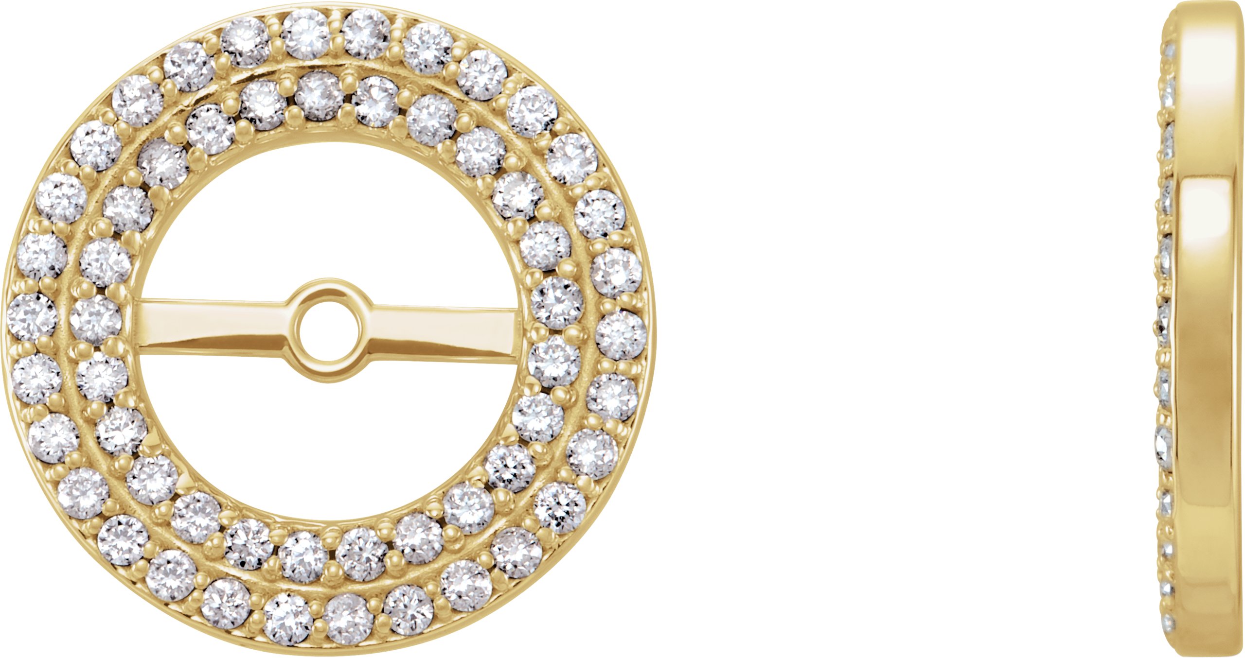 Double Halo-Style Earring Jackets