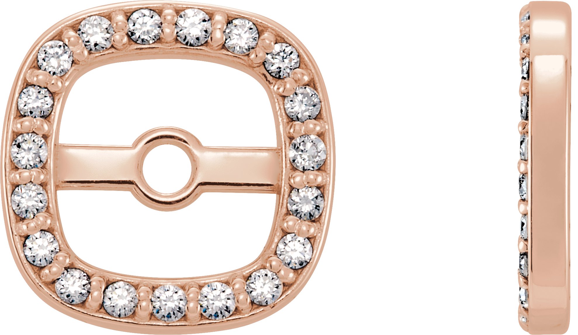 Cushion Frame Halo-Style Earring Jackets