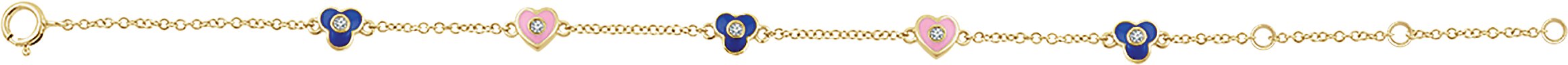 Youth Flowers & Hearts Bracelet
