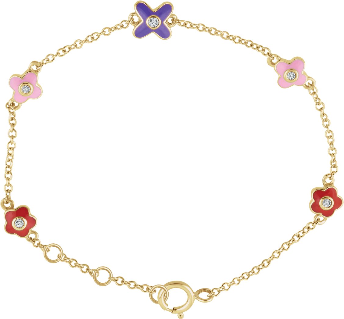 Youth Adjustable Flower Bracelet