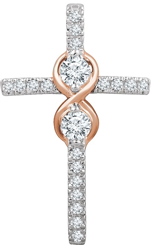 Infinity-Inspired Cross Pendant
