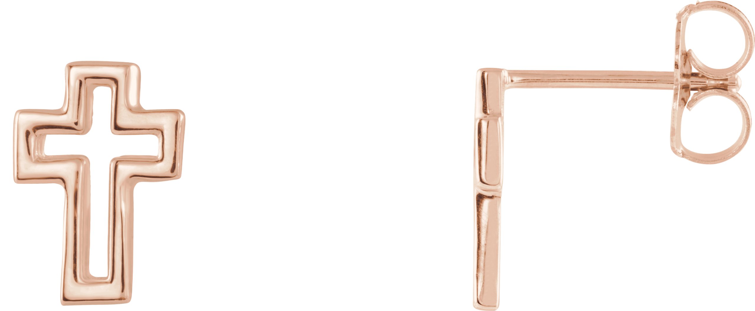 Open Cross Earrings