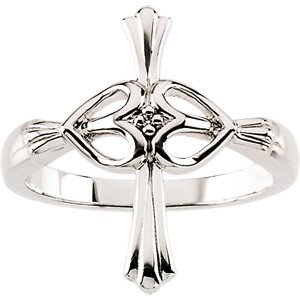 Hearts & Cross Accented Ring