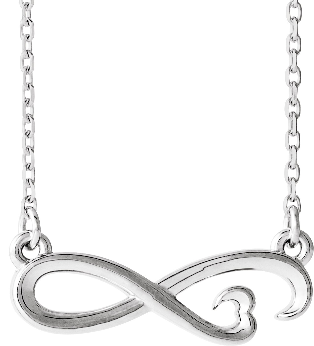 Infinity-Inspired Heart Necklace or Center