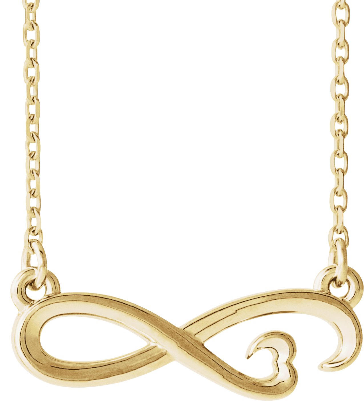 Infinity-Inspired Heart Necklace or Center