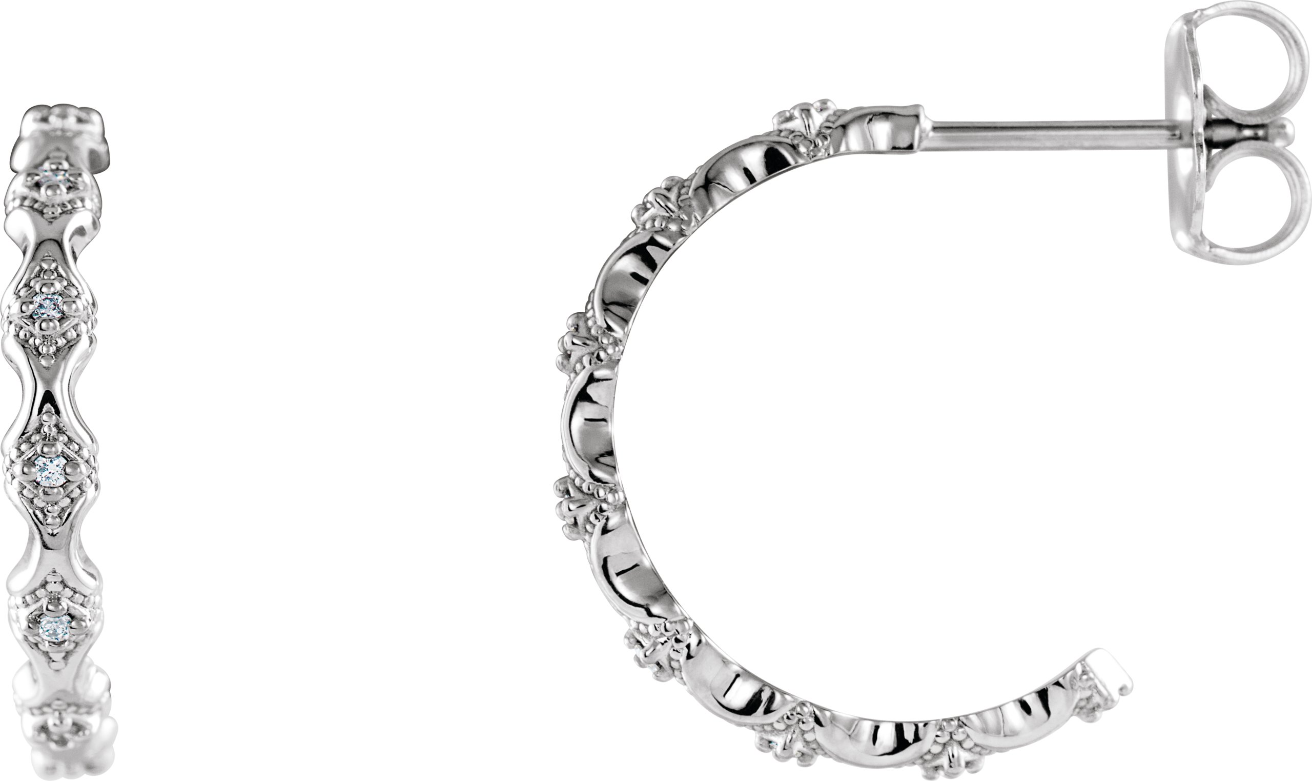 Accented Hoop Earrings