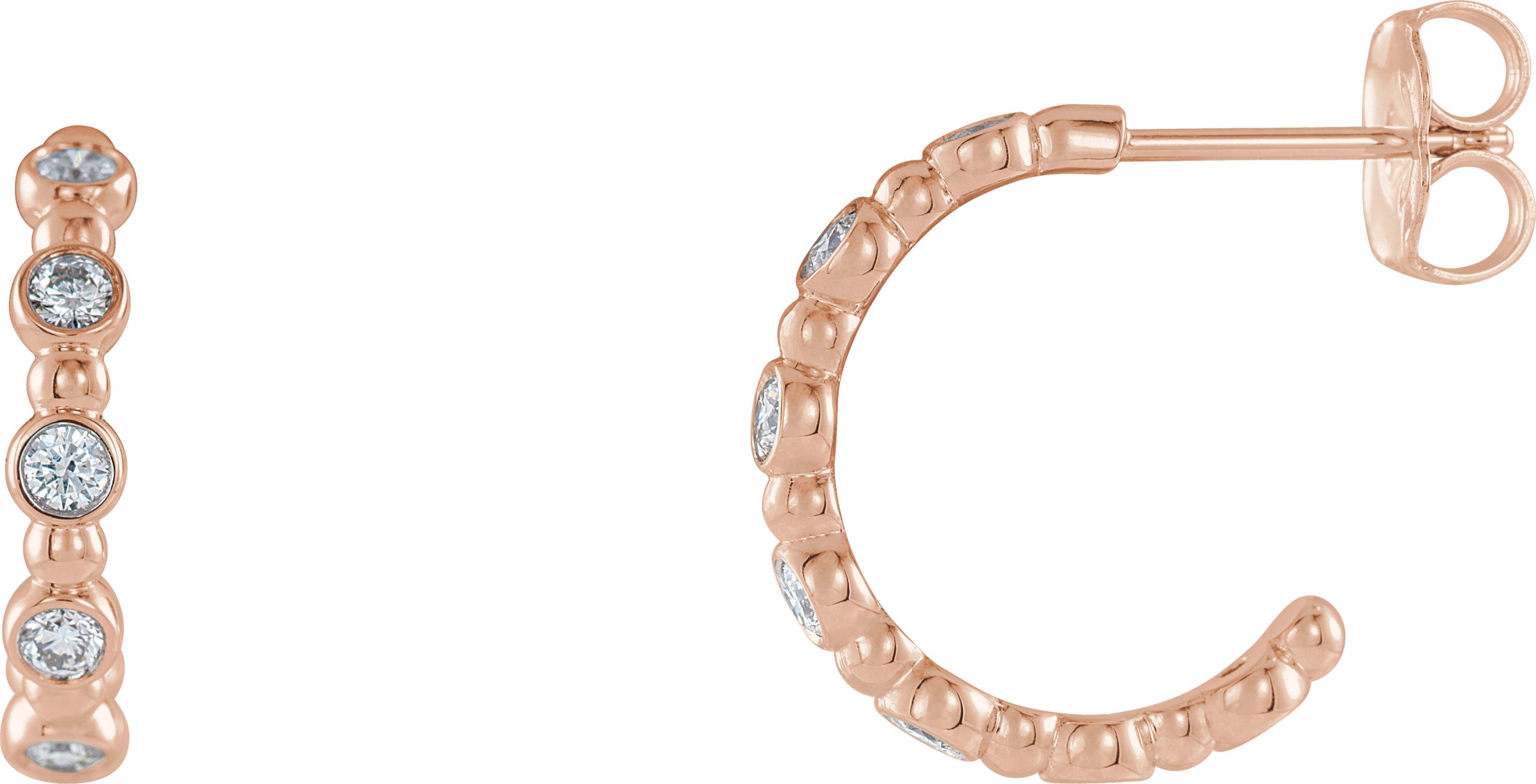 Accented Beaded Hoop Earrings