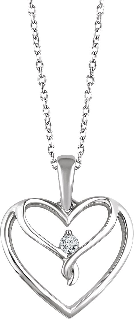 Solitaire Heart Necklace