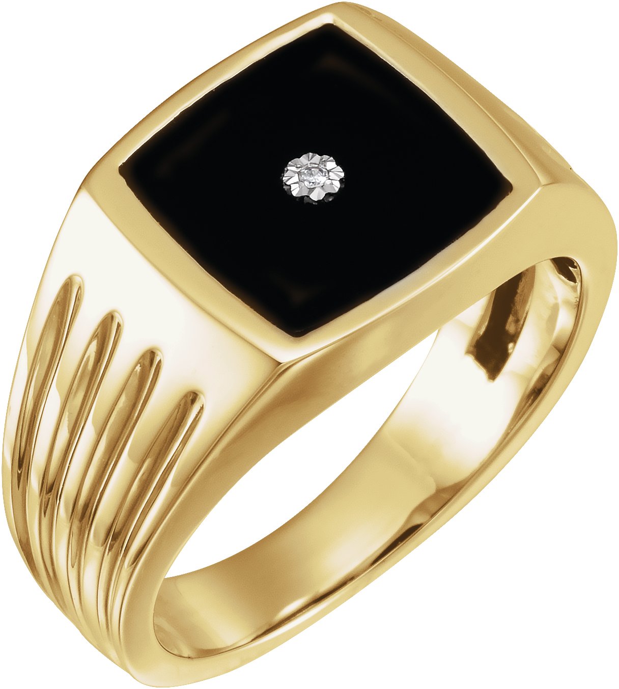 Accented Grooved Ring