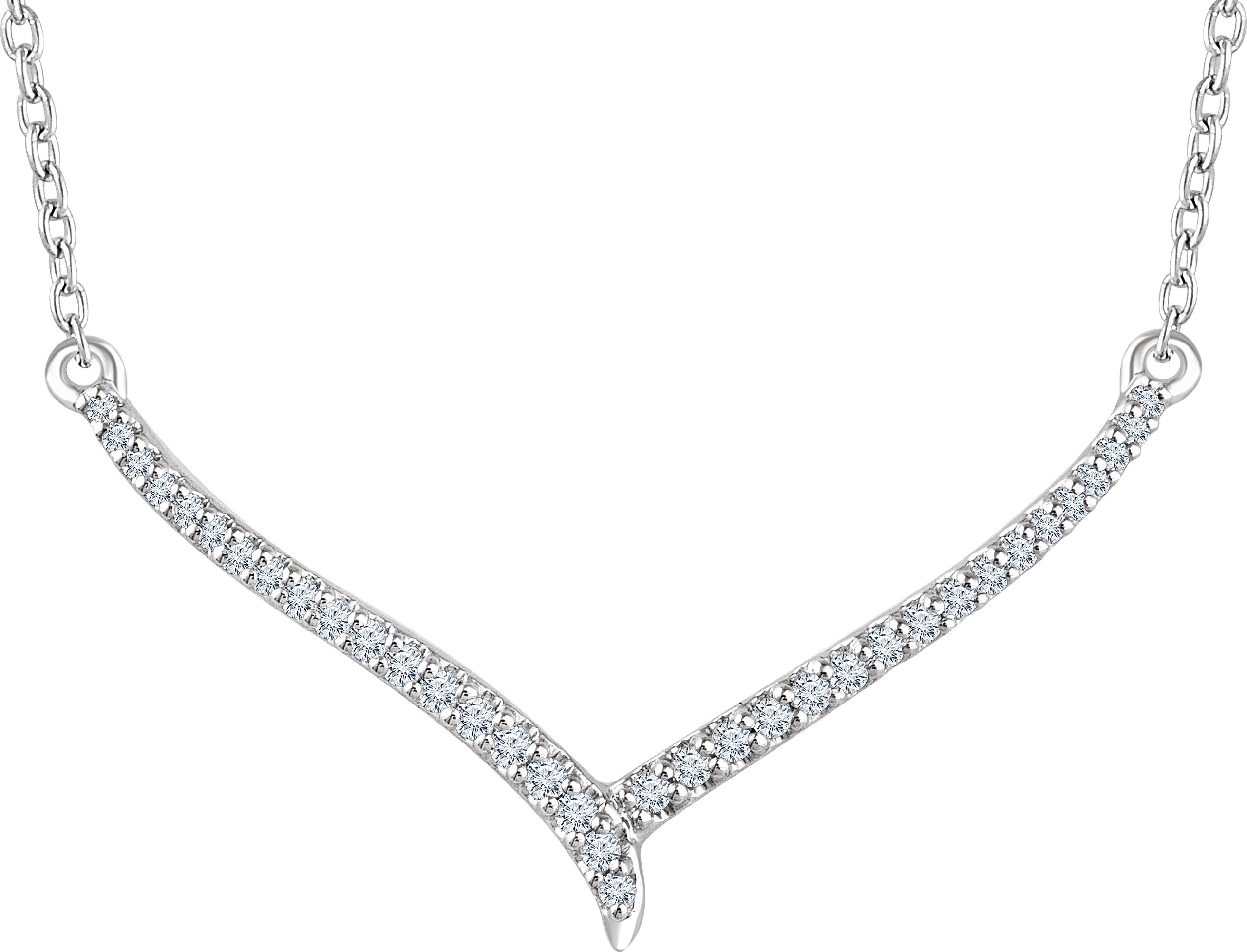 Accented V Necklace