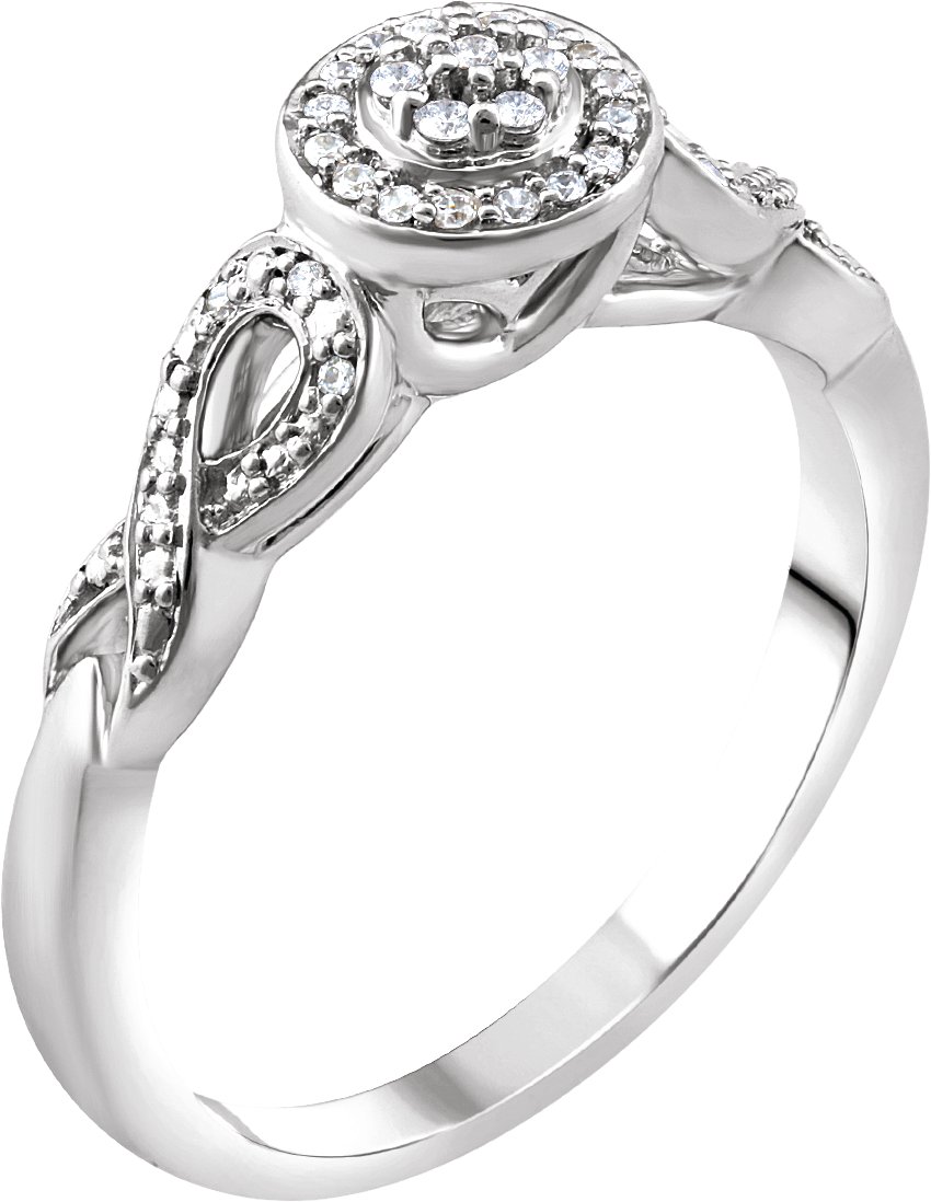 Ribbon Halo-Style Cluster Ring