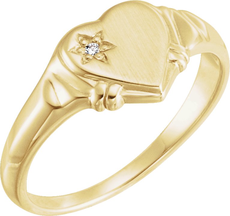 Accented Youth Heart Ring